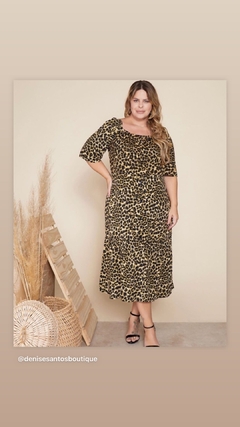 VESTIDO PLUS SIZE ANIMAL PRINT