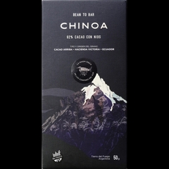 TABLETA CHOCOLATE DARK 92% CACAO ECUATORIANO X 50 GRAMOS - CHINOA