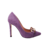 Scarpin de Suede purple com corrente