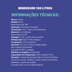 Bebedouro Industrial 100 Litros Coluna - Frisbel - SA Acessórios