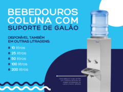 Bebedouro Industrial 25 litros coluna Frisbel com suporte para galão - loja online