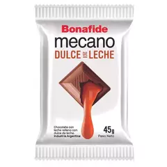 CHOCOLATE MECANO NEGRO CON DULCE DE LECHE BONAFIDE X45G