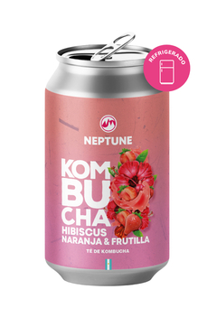 KOMBUCHA SABOR HIBISCUS Y FRUTILLA X354ML - NEPTUNE