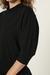 New Conjunto Groovy Puff Sleeve Moletinho 100% Algodão Premium Black - loja online