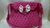 Bolsa Lateral Quadrada de Crochê Infantil Rosa com Laço de Bolinhas