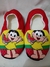 Pantufa Vermelha Personalizada Magali da Turma da Mônica com o nome Luiza Tamanho 25/26