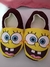 Pantufa Marrom Personalizada Bob Esponja Tamanho 25/26