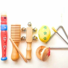 Kit Musical Grande por 6 instrumentos con huevo maraca. NUEVO KIG