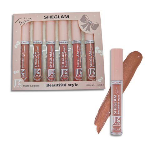 LIP GLOSS MATTE SHEGLAM - CAJA DE 6 UNIDADES (COLORES SURTIDOS) *846301*