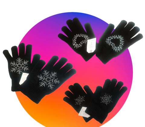 Guantes mujer con strass # 62103 (PACK X12)