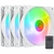 KIT 3 FAN COOLER 120MM COOLERMASTER SICKLEFLOW 120 ARGB WHITE