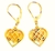 Aretes Corazon celta Amor eterno Plata.925 Oro 24K