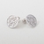 Aretes Circular Nudo de Brujas Plata.925 Rodio