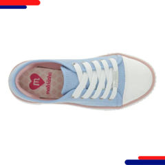 Tenis Molekinha Com Cadarco 2565-100 Jeans Branco - loja online