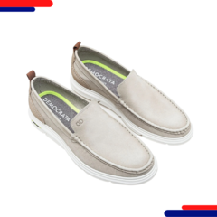 Mocassim Democrata Sem Cadarco 252202 Creme - Mercadão da moda