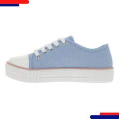 Tenis Molekinha Com Cadarco 2565-100 Jeans Branco - comprar online