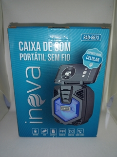 Caixa de Som Portatil Inova Rad-8673 Pequeno no Tamanho Mais Uma Potência em Som 4 em 1 Entrada USB,Entrada Cartão de memória, Bluetooth, Rádio FM ( Pode ouvir Musicas no Celular e Serve como Caixa de Som para Televisão Led ou Plasma e para Notebook e Computador de Mesa atravez do Bluetooth - comprar online