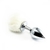 Plug Anal em Metal 7cm com Pompom