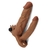 Capa Peniana com Extensor de 5 cm com Pênis para Dupla Penetração e Cápsula Vibratória Marrom - LOVETOY - Srta Lee Sex Shop | 10% off em todo site