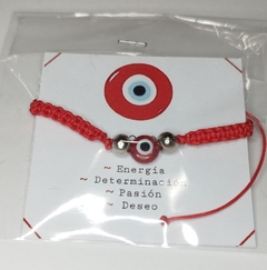 Pulsera ojo turco tejida - comprar online