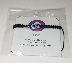 Pulsera ojo turco tejida en internet