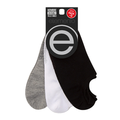 EL014-PACK X12 unidades (DOCENA), HOMBRE Pack x 3 Invisible Alta Surtido Liso