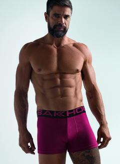 BA2000-Boxer algodón y lycra. Liso con collareta, elástico - comprar online