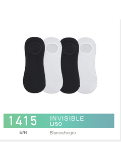 FL1415BN-PACK X12 unidades (DOCENA), HOMBRE/ Invisible Liso blanco/negro