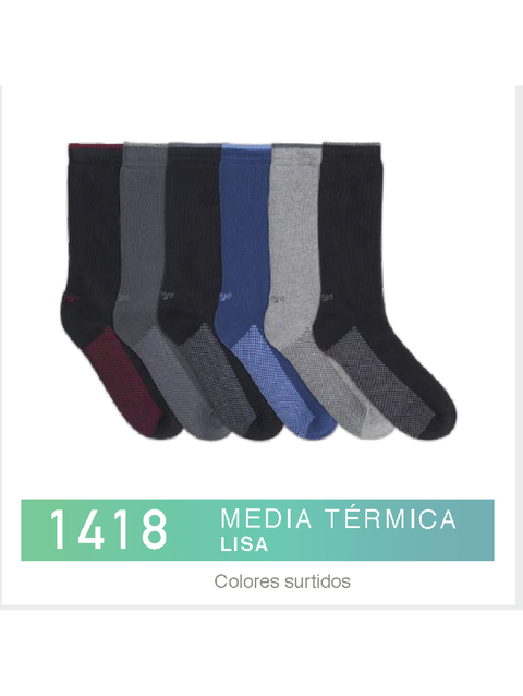 FL1418-Media Termica Lisa Colores Surtidos