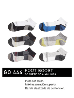 FLGO444-PACK X12 unidades (DOCENA), FOOT BOOST: Soquete de alg/lycra. Puño soft touch. Máxima aireación superior.