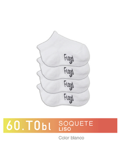 FL60T0B-PACK X12 unidades (DOCENA), VARON/ Soquete Liso color blanco Talle 0
