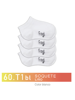 FL60T1B-PACK X12 unidades (DOCENA), VARON/ Soquete Liso color blanco Talle 1