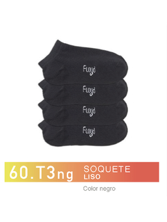 FL60T3N-PACK X12 unidades (DOCENA), Soquete Liso Color negro Talle 3