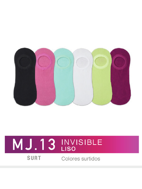 FLMJ13S-Invisible Liso colores surtidos packx3