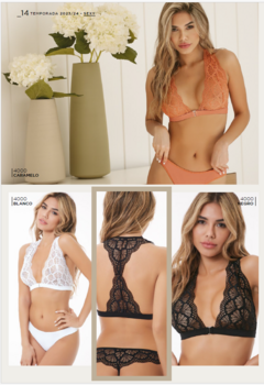 MA4000-Conjunto bralette de puntilla con hilo dental. - tienda online