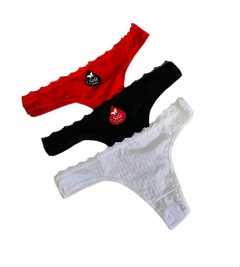 BO835-PACK X12 unidades (DOCENA) COLALES DE LYCRA CON PUNTILLA "SELE"