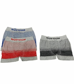 BX765-PACK X12 unidades (DOCENA) BOXER DELAGODON & LYCRA DEGRADE (DUFOUR)