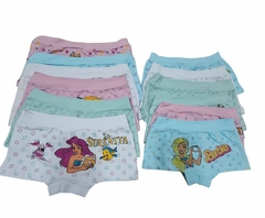 BO902-PACK X12 unidades (DOCENA) BOXER DE NENA ESTAMPADO ALGODÓN Y LYCRA