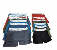 BX801-PACK X12 unidades (DOCENA) BOXER DE NENE CALVIN KLEIN LISO ALGODÓN