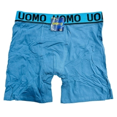 BX823-PACK X12 unidades (DOCENA) BOXER UOMO LISO DE ALGODÓN Y LYCRA PIERNA LARGA en internet