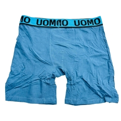 BX823-PACK X12 unidades (DOCENA) BOXER UOMO LISO DE ALGODÓN Y LYCRA PIERNA LARGA - lenceriamarina