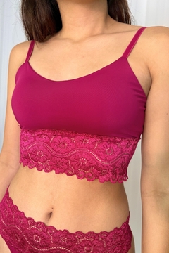 CONJUNTO COM BOJO REMOVÍVEL E RENDA - Afrodite Lingeries