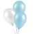 Globos Perlados x50u. Celeste / blanco