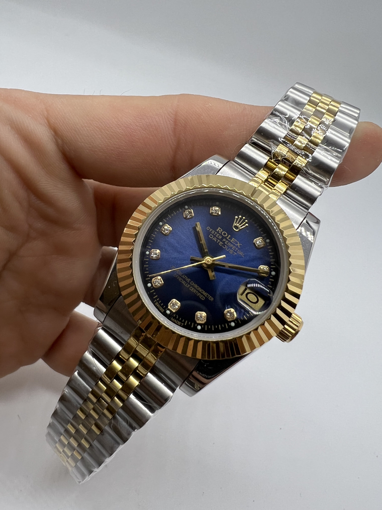 Datejust 32mm Azul Misto Dourao Atacado Numero 1