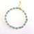 Pulsera con eslabones ojo azul 18 k premium