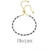 Pulsera ajustable con zirconia bi color azul marina dorada