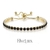 Pulsera ajustable con zirconia color negro 4 MM