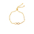 Pulsera ajustable chapa de oro 18 k con infinito