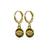 Aretes Huggies medalla con ojo