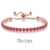 Pulsera ajustable rose Gold con zirconia roja